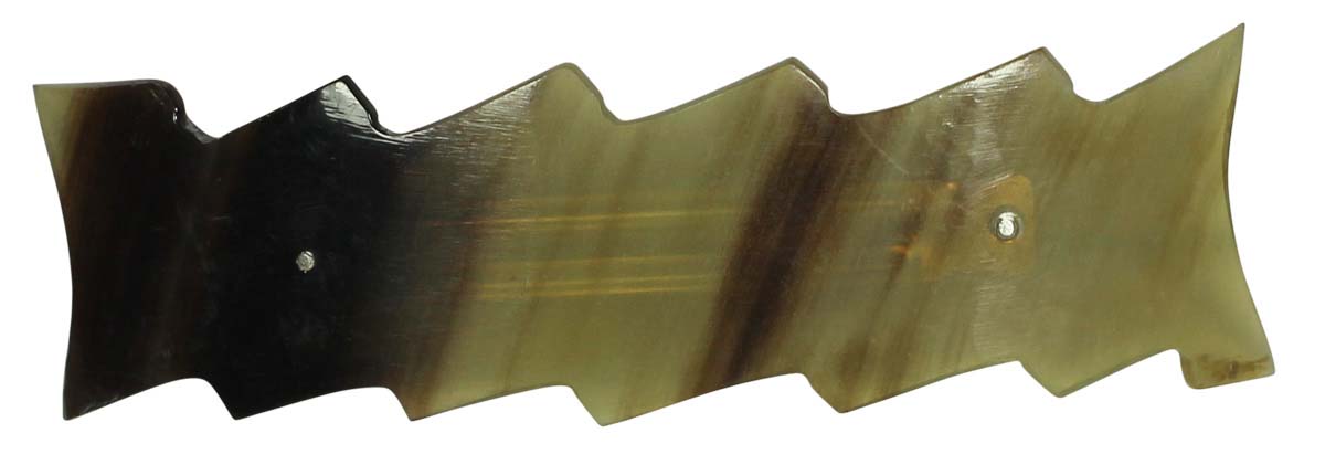 Hair Clip with Zigzag Edging - Metal & Genuine Animal Horn - Unique Hair Accessories - Buy in Bulk Wholesale