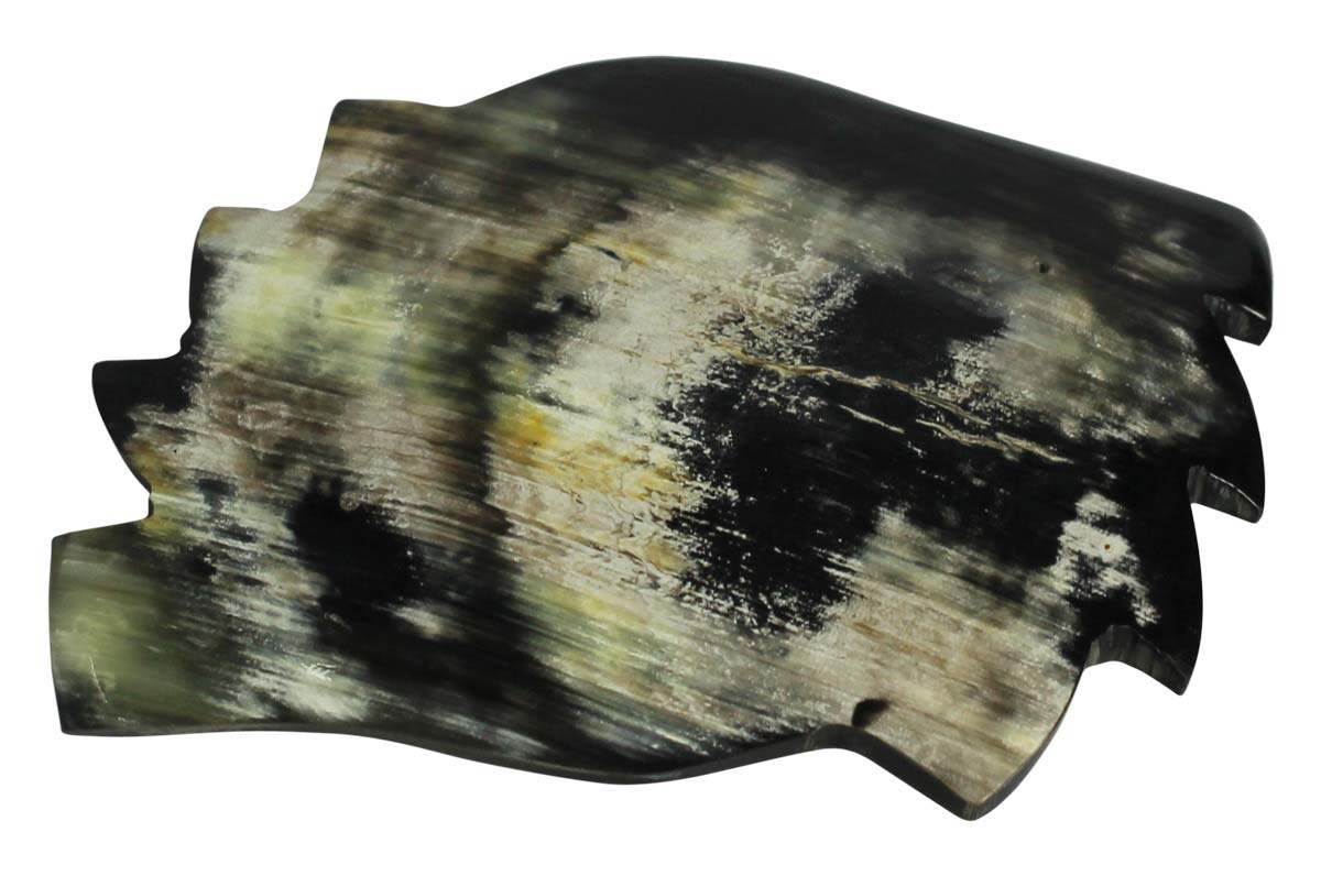 Hair Clip with Zigzag Edging & Patchy Surface - Metal & Genuine Animal Horn - Unique Hair Accessories - Buy in Bulk Wholesale