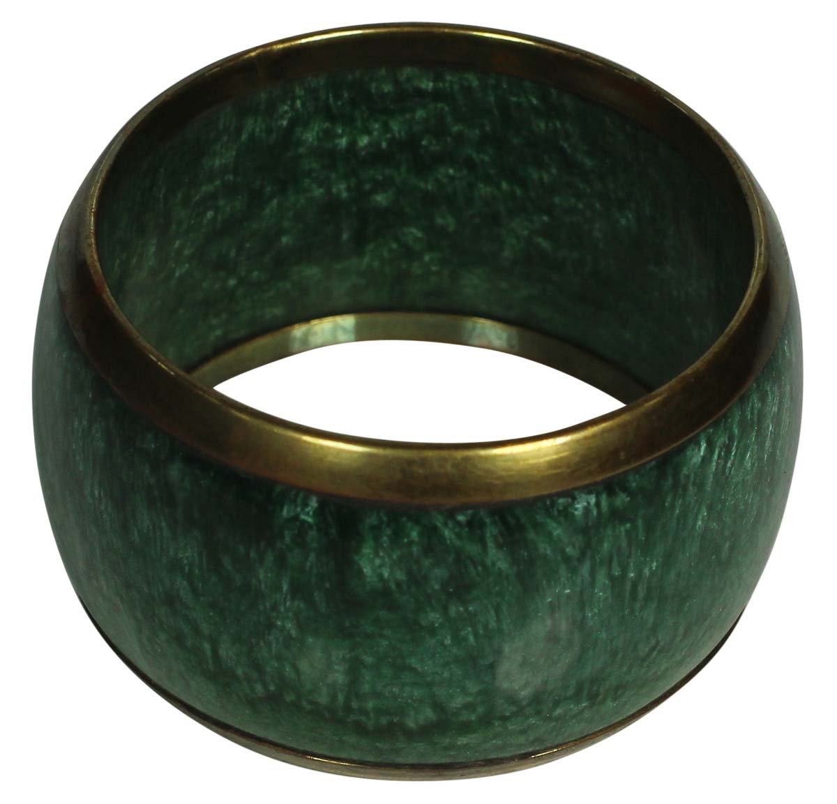 Broad Wrist Bangle in Green Color - Handmade in Resin - Jewelry / Fashion Accessories - Buy in Bulk Wholesale