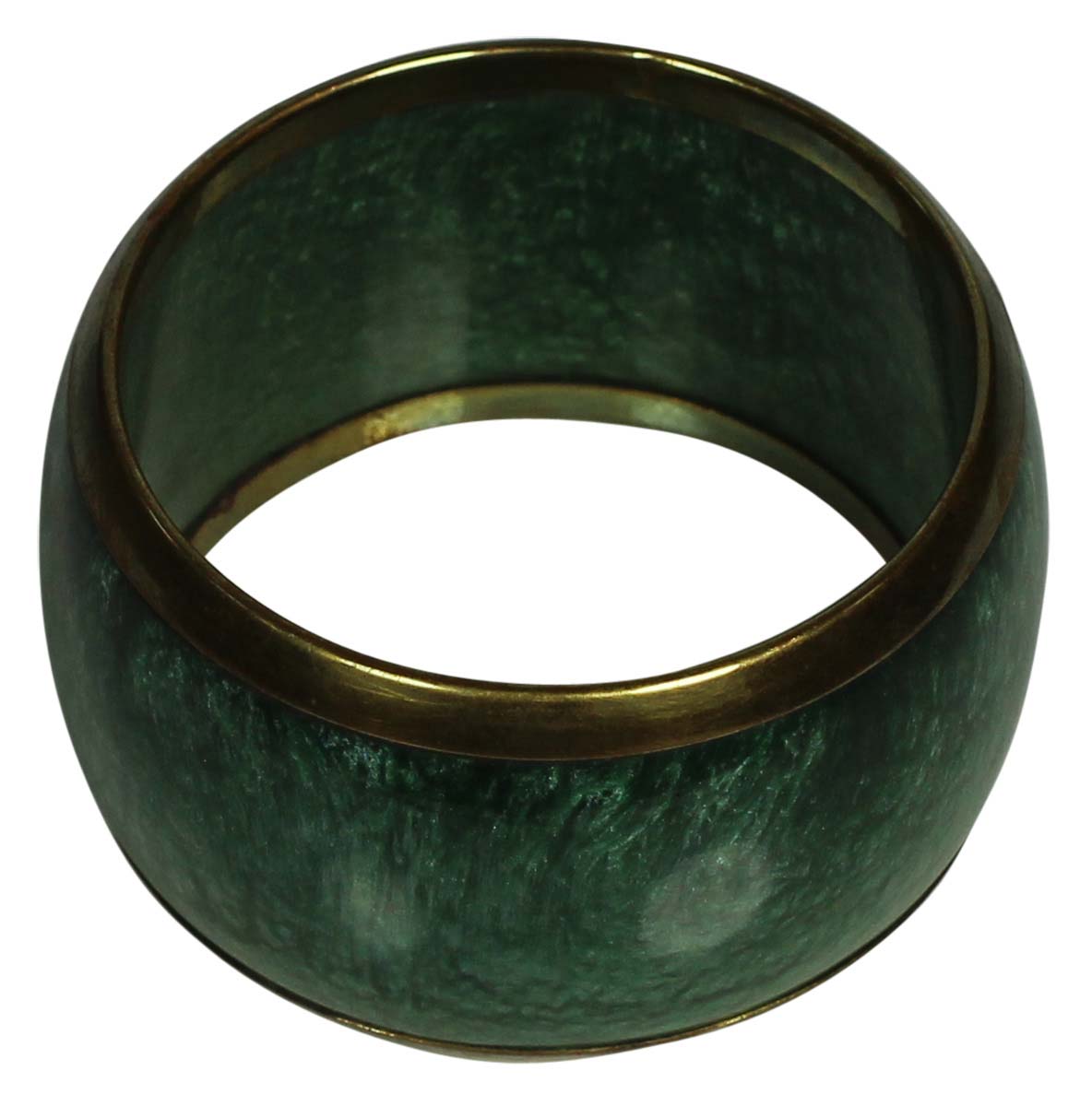 Broad Wrist Bangle in Green Color - Handmade in Resin - Jewelry / Fashion Accessories - Buy in Bulk Wholesale