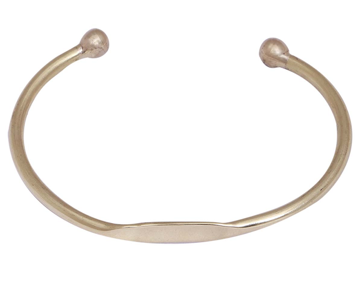 Wide Open End Cuff Brass Bracelet in Bulk - Wholesale Golden Color Adjustable Bracelet - Light Hammered Texture - Stylish Women Fashion Jewelry & Accessories