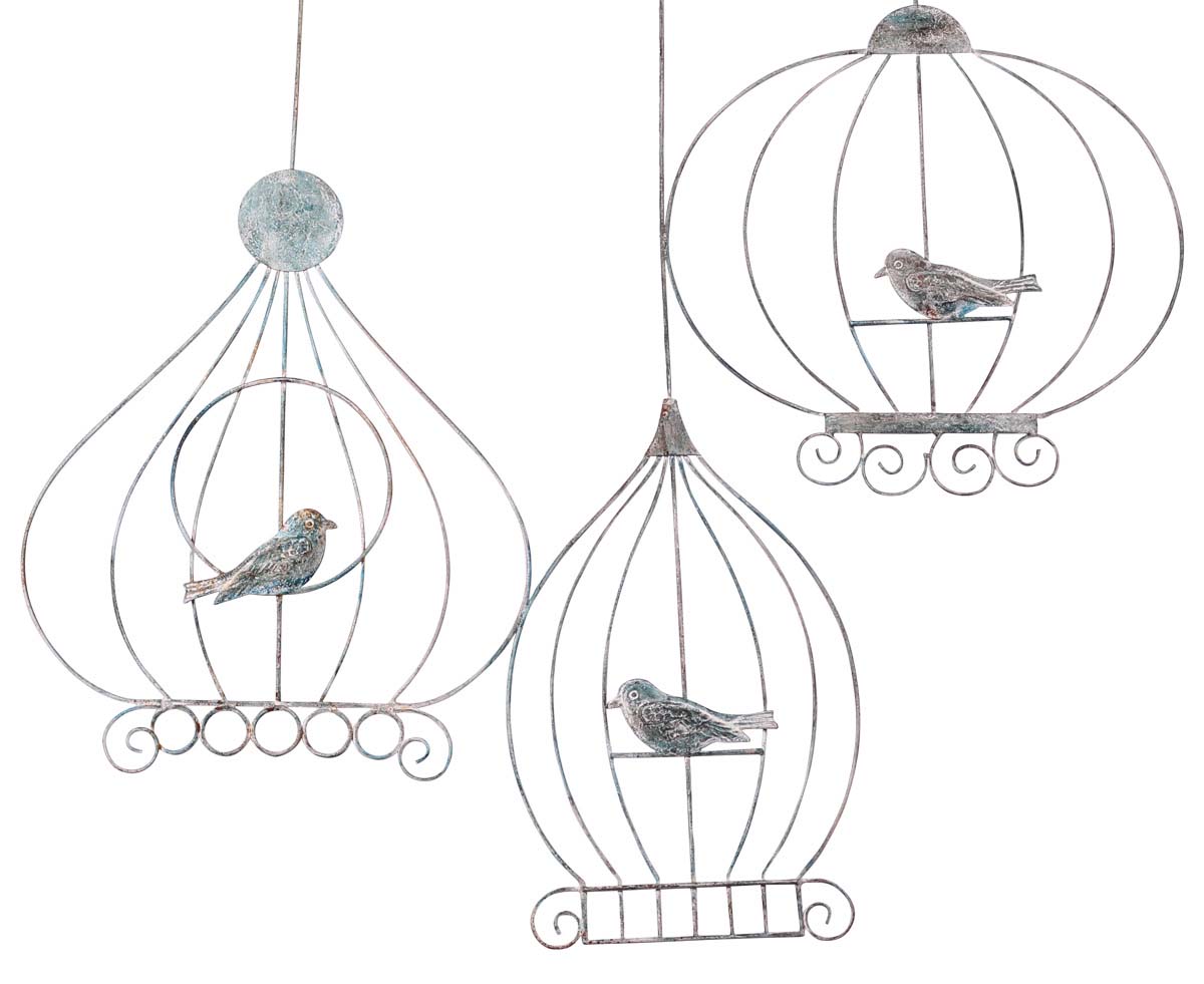 ‘Singing Birds’ Wall-Art in Iron - 31” Hand-Crafted Wall-Decor in Distressed-Look - Artistic Home-Decor from India - Buy in Bulk Wholesale