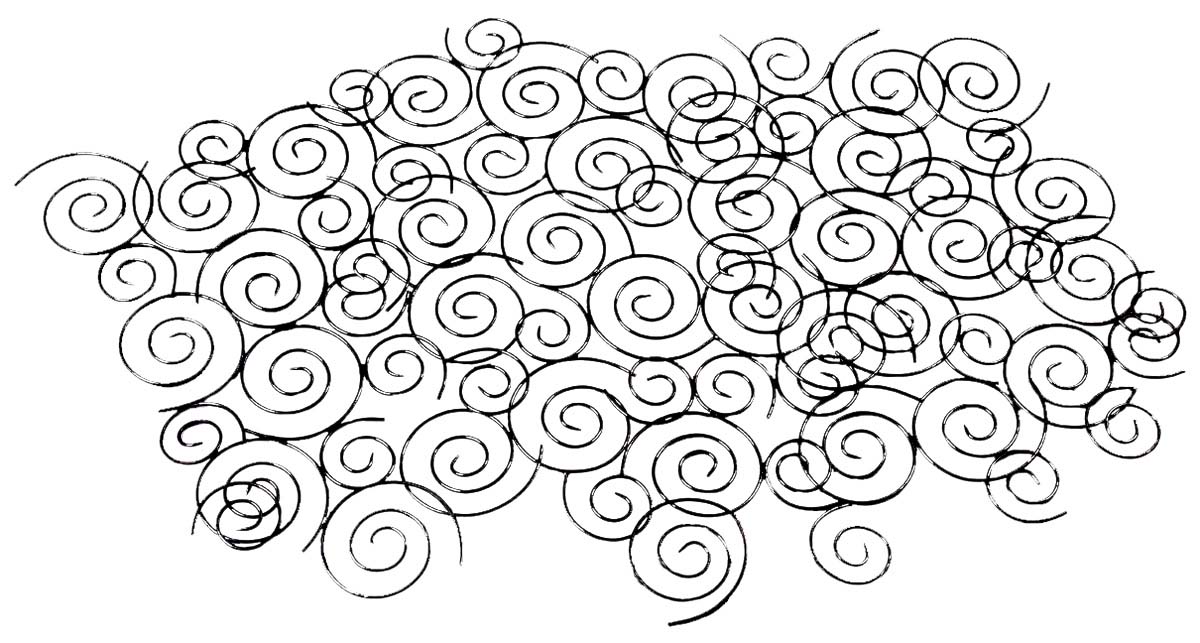 40” Swirl Wall-Art in Iron - Black Wall-Decor - Hand-Crafted Home Decor from India - Buy in Bulk Wholesale