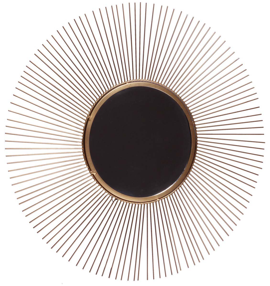 Sunburst Wall-Mirror in Iron - 28” Hand-Crafted Wall-Art in Golden Color - Home Decor - Buy in Bulk Wholesale