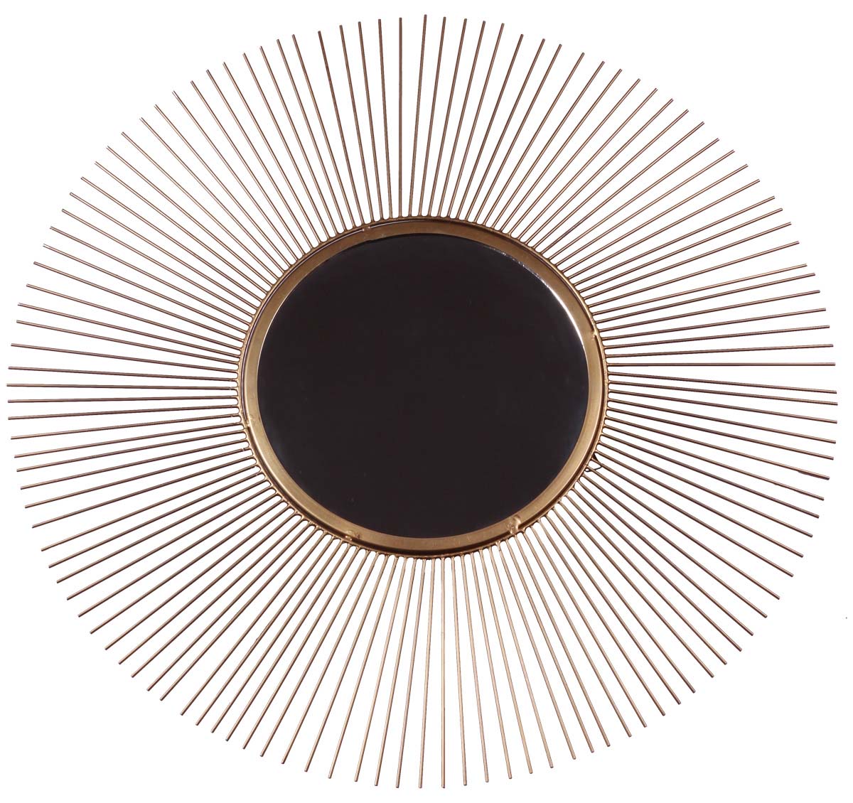 Sunburst Wall-Mirror in Iron - 28” Hand-Crafted Wall-Art in Golden Color - Home Decor - Buy in Bulk Wholesale