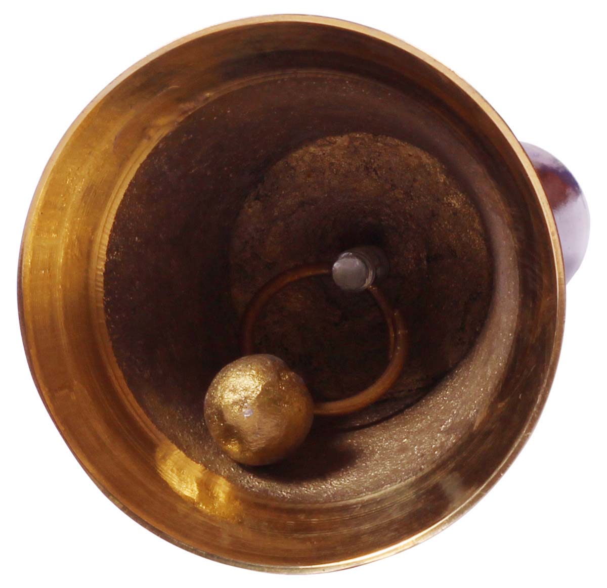 Handheld Service Bell in Brass - 7” Reception / Dinner / Pub Hand Bell with Wooden Handle - Classic Everyday Essentials - Buy in Bulk Wholesale