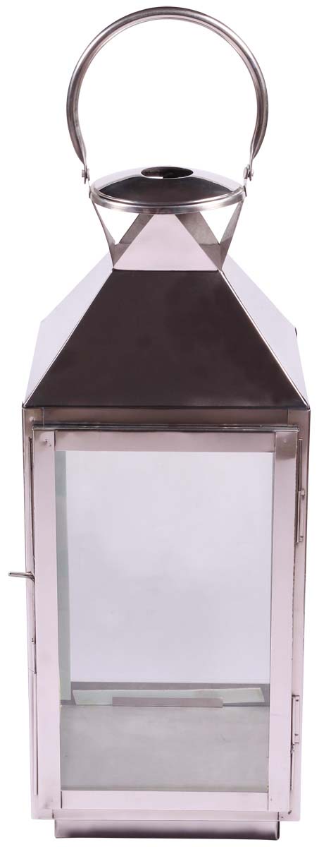 Iron Hanging Lantern in Silver Finish - 24” Antique-Look Tea-Light Holder - Home Decor - Christmas / House Warming Gifts - Buy in Bulk Wholesale