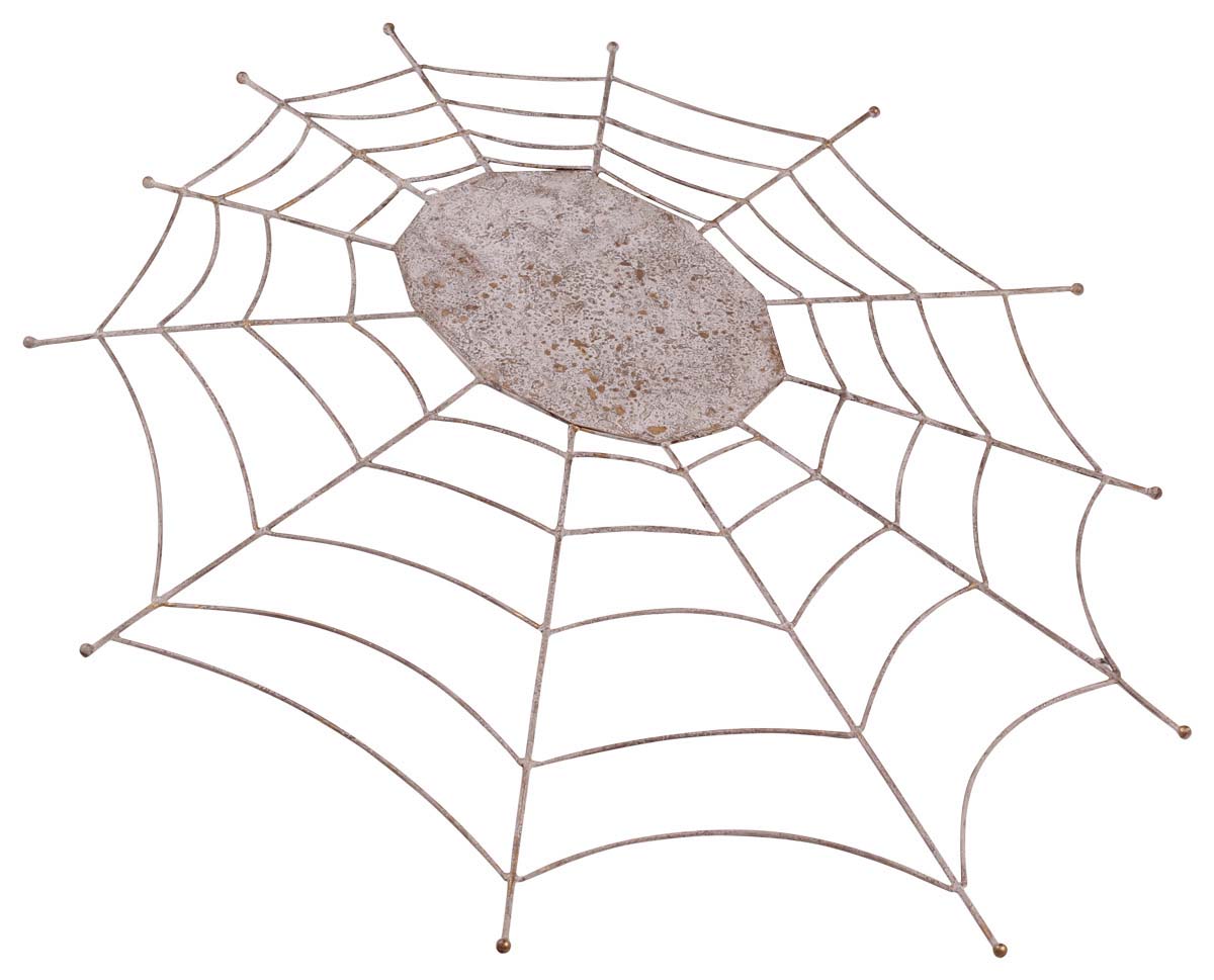 30” Spider-Web Wall-Art in Iron -Handmade Wall-Decor / Art-Piece from India - Buy in Bulk Wholesale