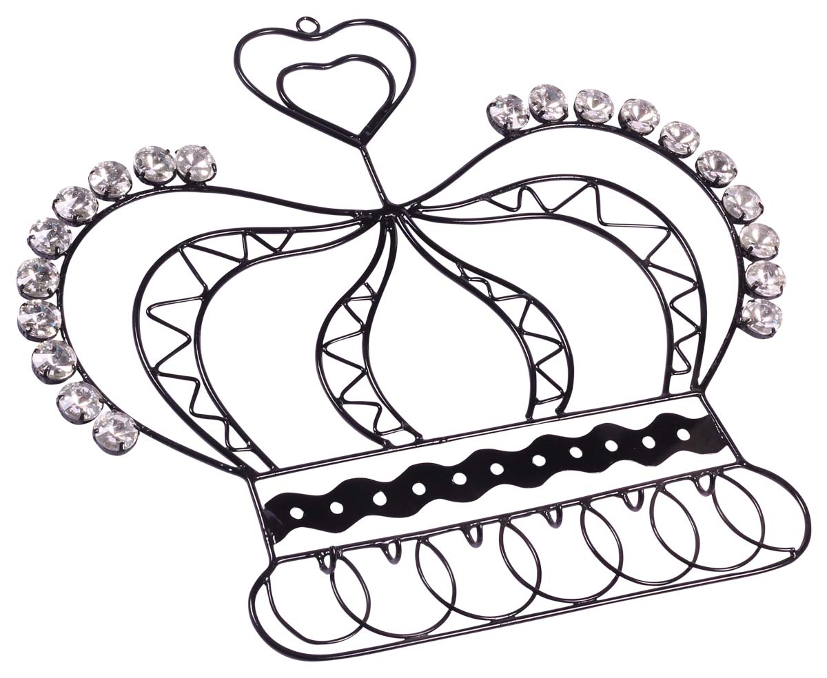 14” King’s Crown Wall-Art in Iron -Handmade Black Wall-Decor / Art-Piece from India - Buy in Bulk Wholesale