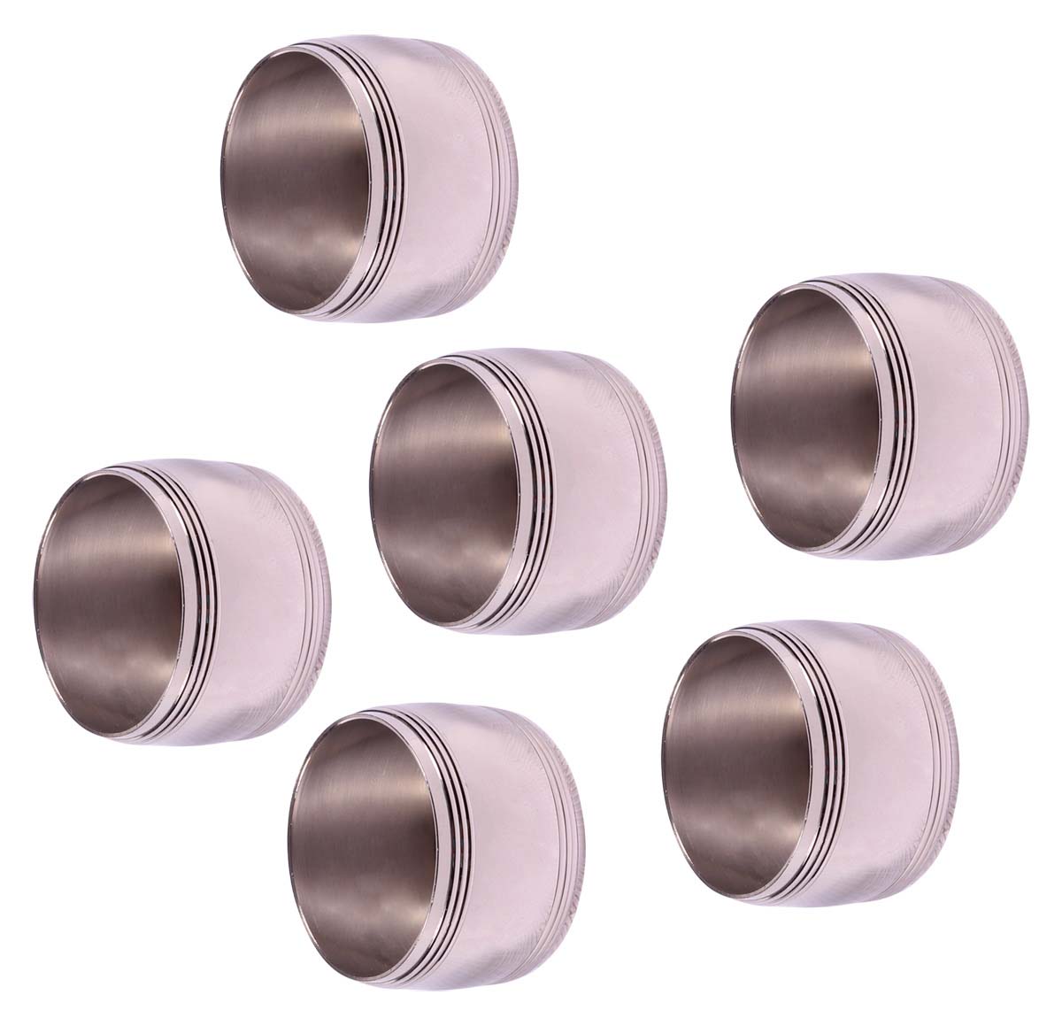 Buy in Bulk Wholesale 2” Brass Napkin Rings in Silver Finish - Hand-Crafted Dining Table Accessories