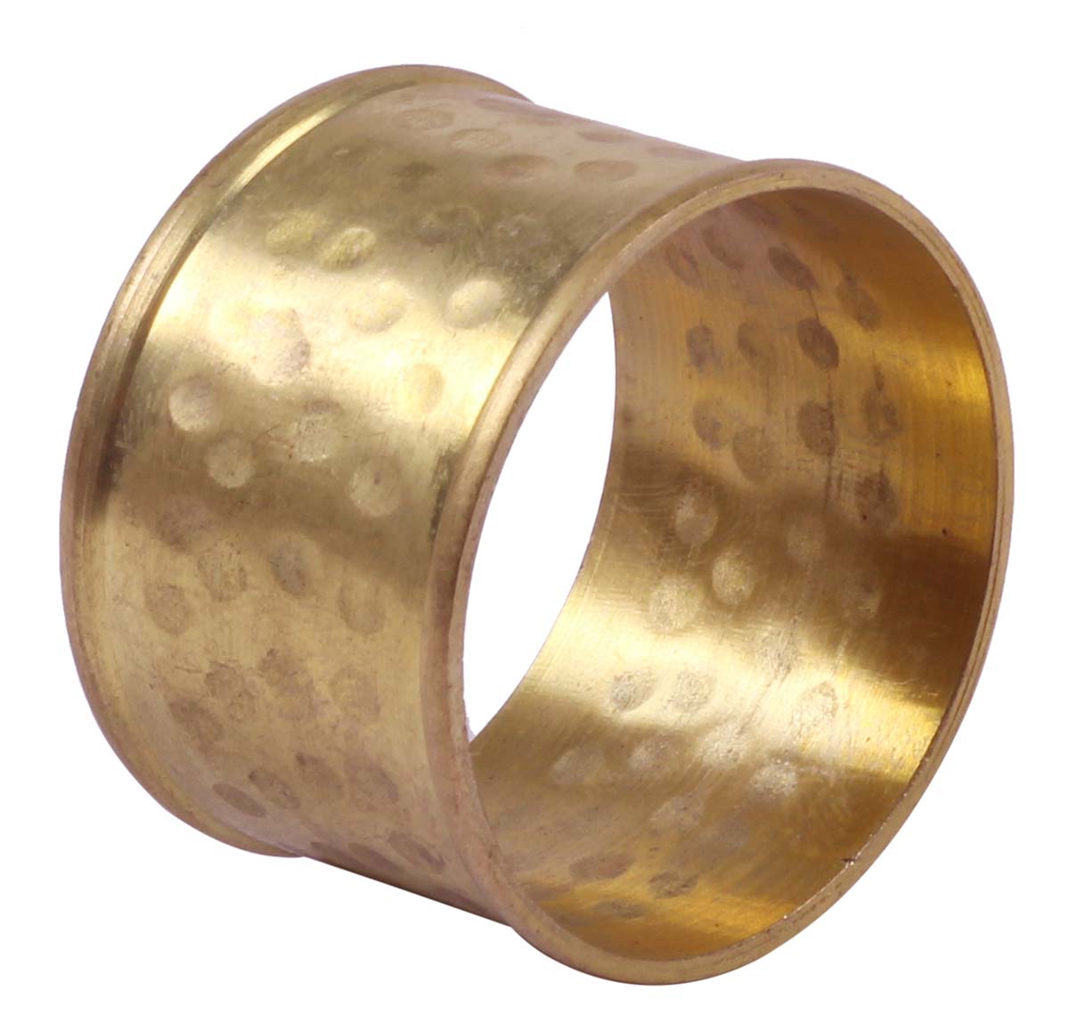 Buy in Bulk Wholesale 2” Brass Textured Napkin-Rings in Golden Finish - Hand-Crafted Dining Table Accessories