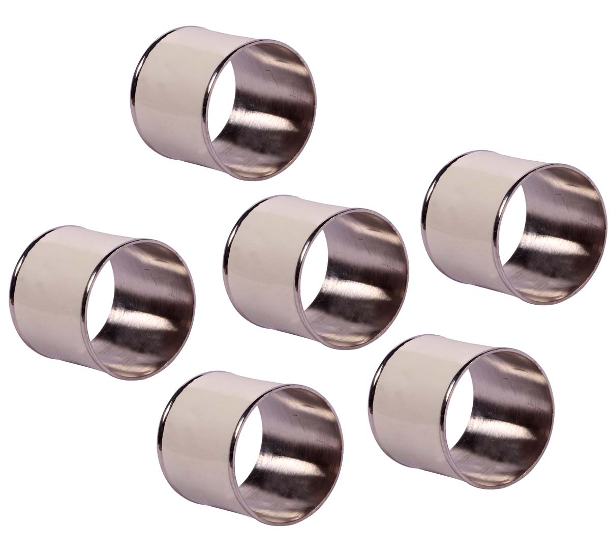 Buy in Bulk Wholesale 1.6” Brass Napkin Rings in Silver Finish - Hand-Crafted Dining Table Accessories