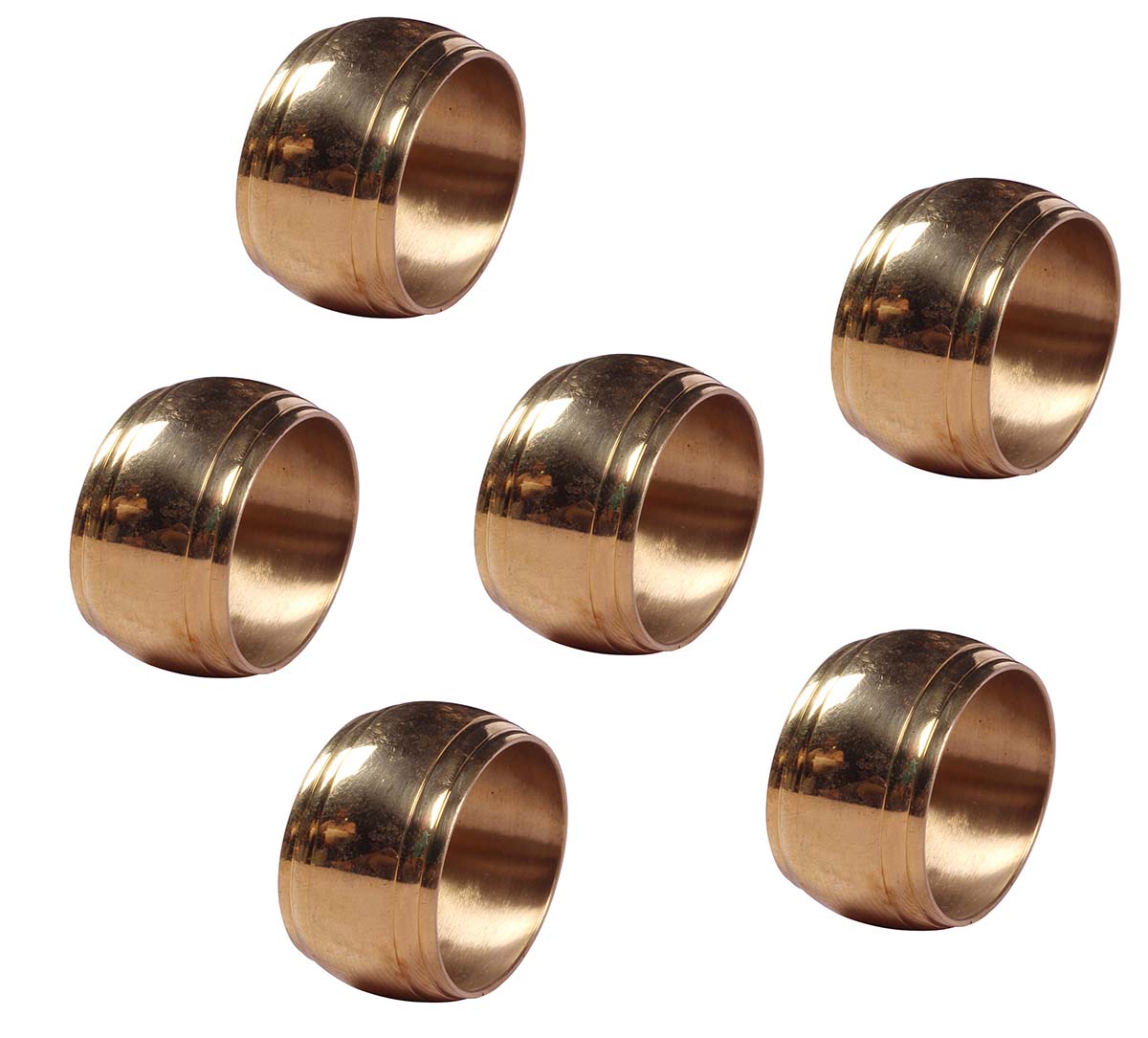 Buy in Bulk Wholesale 2” Orbit Brass Napkin-Rings in Golden Finish - Hand-Crafted Dining Table Accessories