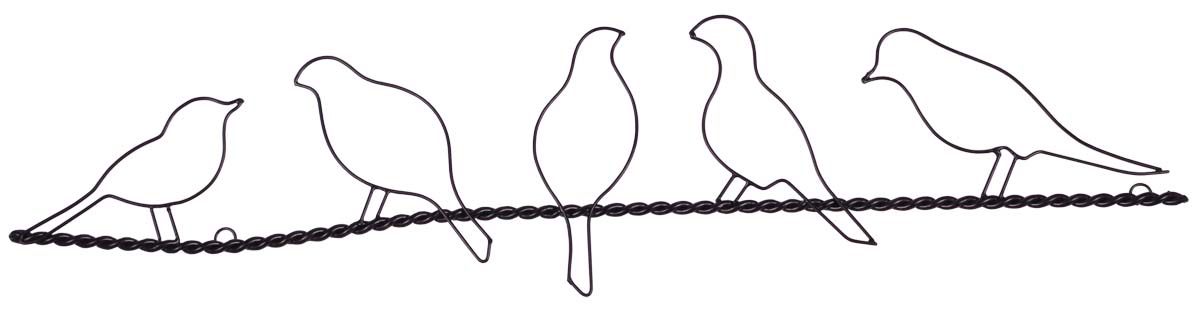 ‘Humming Birds’ Wall-Art in Iron - 26” Creative Wall-Decor / Art-Piece from India - Home Decor - Buy in Bulk Wholesale