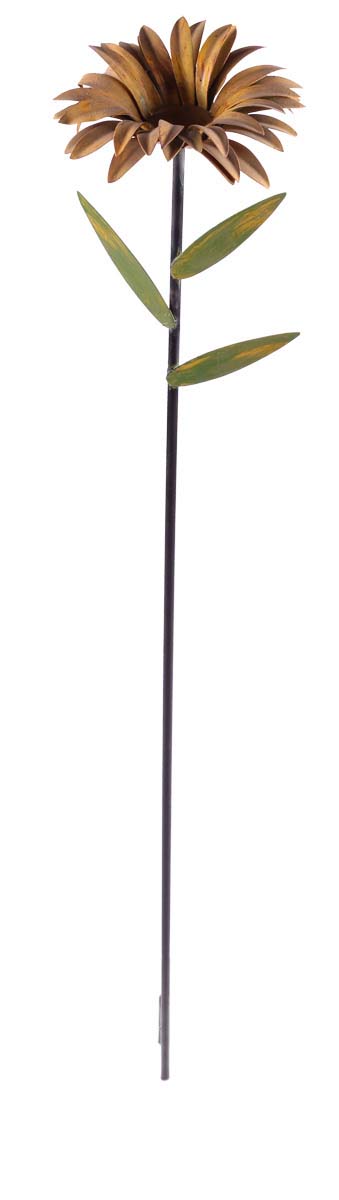 Sunflower Stick in Iron - 38” Handcrafted Yellow Long Flower Stick - Home Decor - Buy in Bulk Wholesale