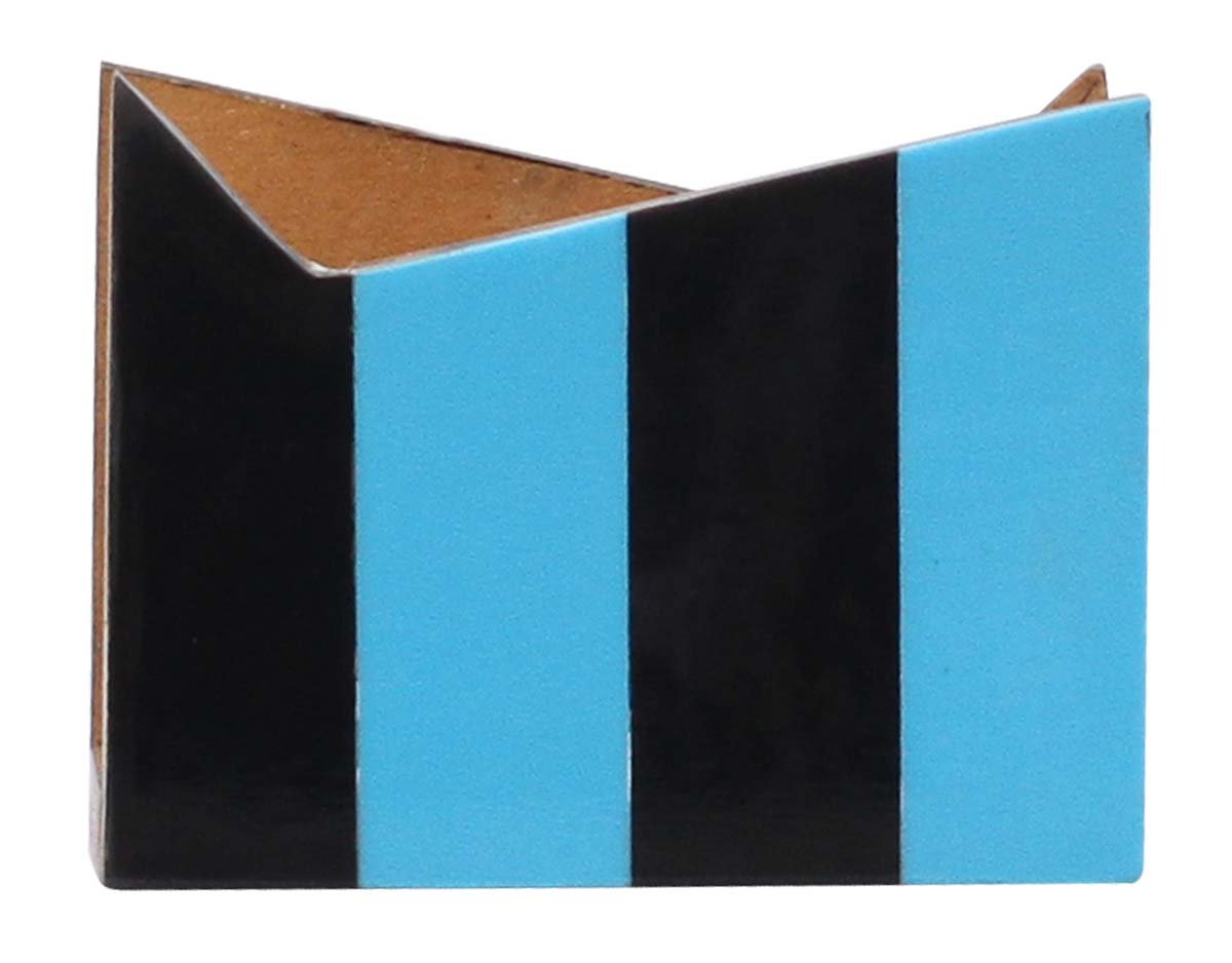 Bulk Wholesale MDF Napkin Holder/Handmade Stand in Black & Blue Striped Pattern - Dining Table/Kitchen Accessories - Modern Home Decor