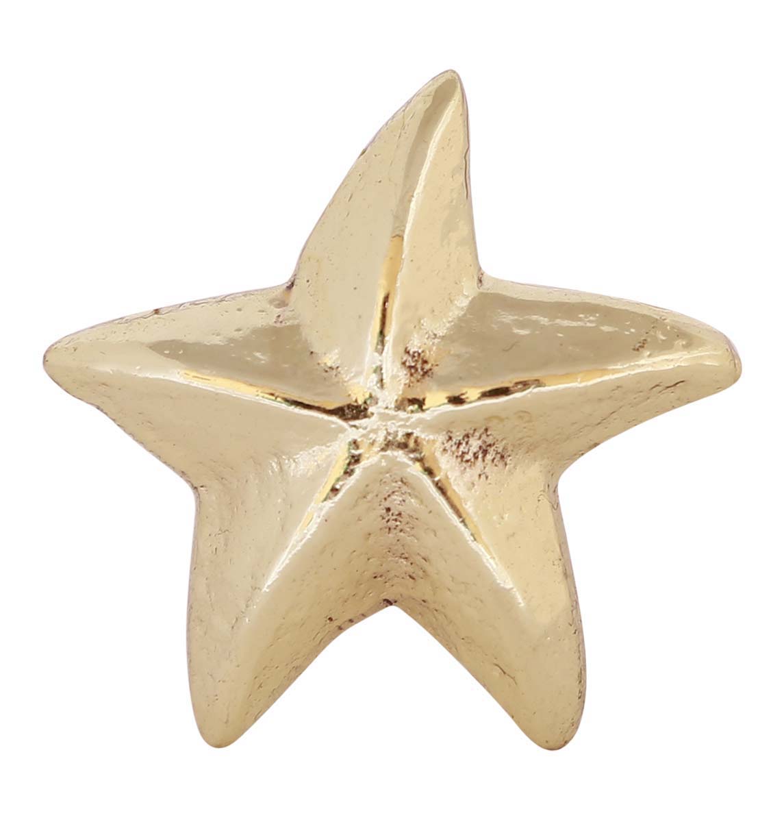 Bulk Wholesale Set of 6 Knobs / Pulls in Metal with Golden Finish Handmade Star Fish Design – Decorative Handles for Cabinet Doors / Drawers / Cup-Boards – Home Décor
