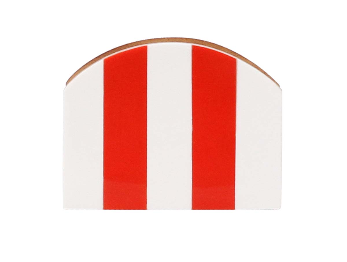 Bulk Wholesale Napkin Holder/Stand/Organizer with Striped Pattern in Red & White Color - Handmade Geometric Designs - Dining Table Accessories - Home Decor