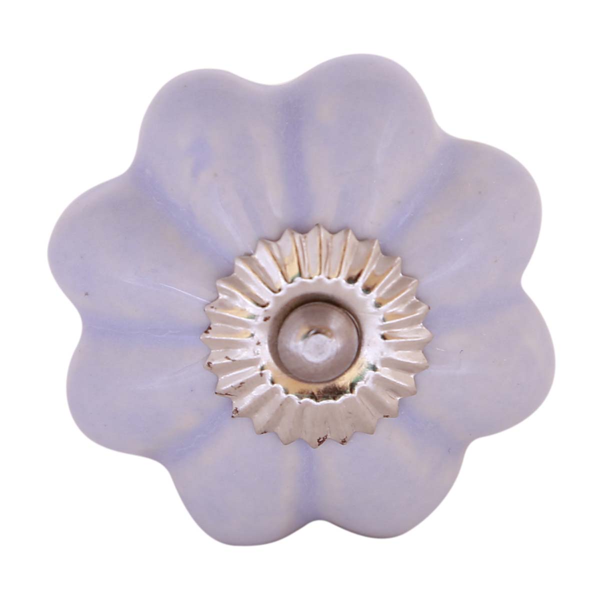 Bulk Wholesale Set of 6 Ceramic Knobs / Pulls in Pumpkin Design Handmade in Lavender Color – Decorative Handles for Drawers / Cabinets / Doors / Cup-Boards – Home Décor