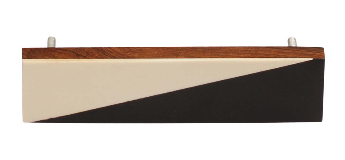 Bulk Wholesale Wooden Handle for Doors/Kitchen Cabinets - Handmade Decorated with Triangle Patterns in Black & White - Geometric Designs - Home Decor