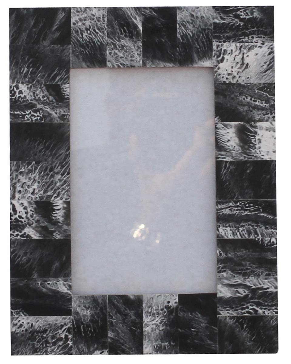 Wholesale Rectangular 4x6 Photo/Picture Frame - Bulk Buy Handmade Black & White MDF Abstract Pattern Photo Frame - Home Decor Picture Frame from India