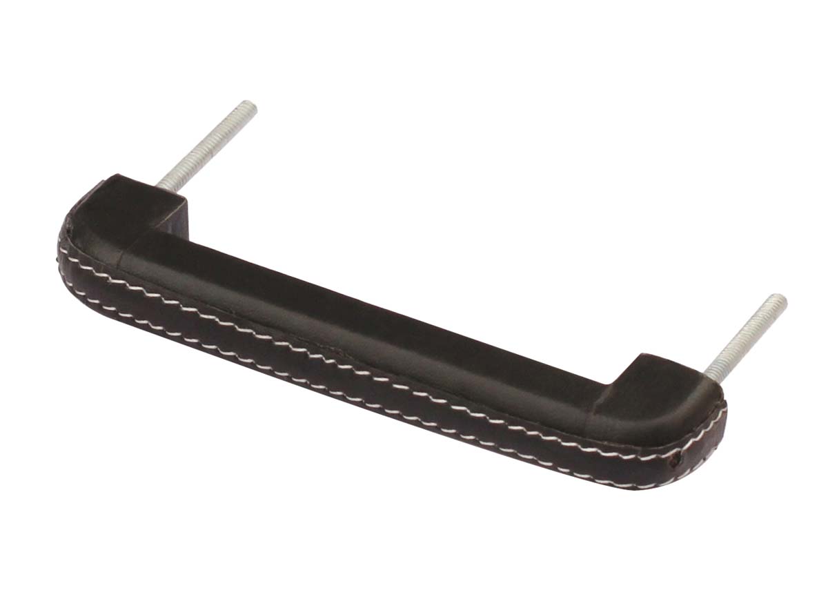 Bulk Wholesale Black Color Handle in Wood with Faux Leather Cover - Handmade Stylish Handles for Doors/Cabinets/Cup-Boards - Contemporary Home Decor