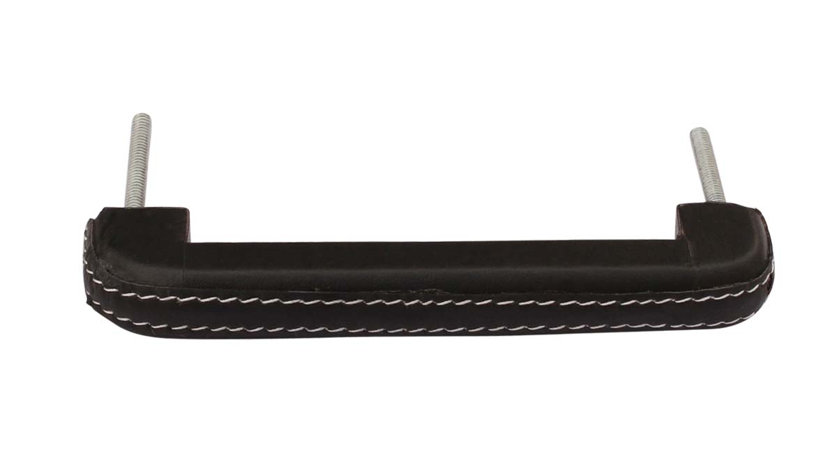 Bulk Wholesale Black Color Handle in Wood with Faux Leather Cover - Handmade Stylish Handles for Doors/Cabinets/Cup-Boards - Contemporary Home Decor