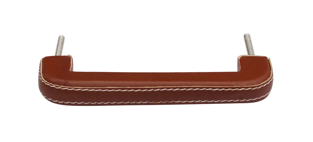 Bulk Wholesale Brown Handle Handmade in Wood with Faux Leather Cover - Stylish Handles for Doors/Cabinets/Cup-Boards - Contemporary Home Decor