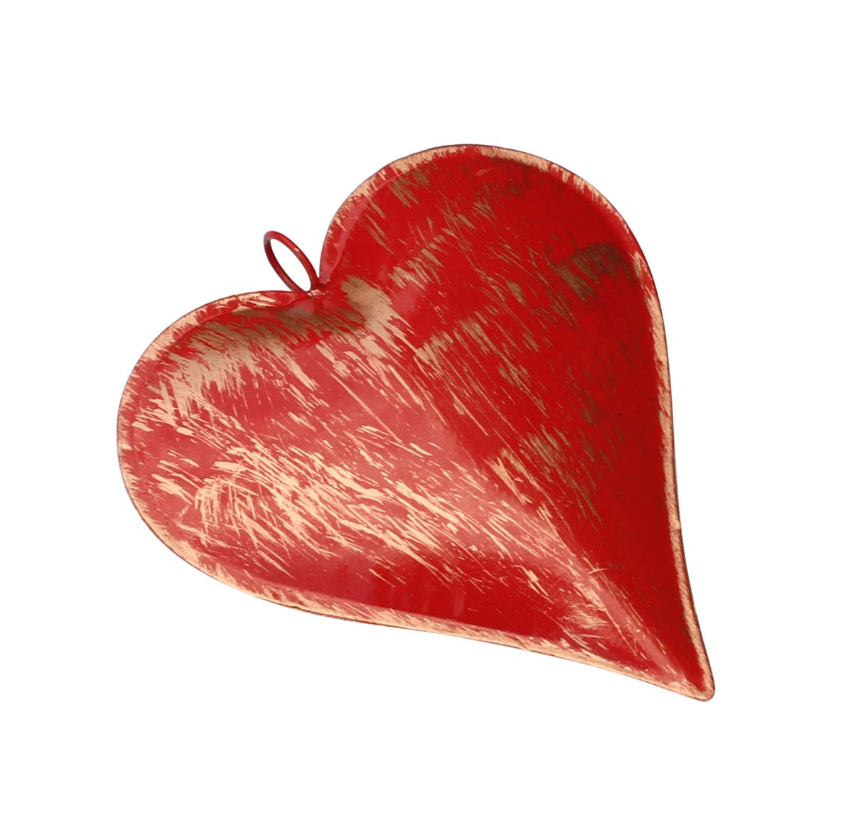 Bulk Wholesale Handmade Hanging Heart in Metal – Painted in Red & Golden Color – Wall Décor – Unique Gifts from India – Christmas Decorations