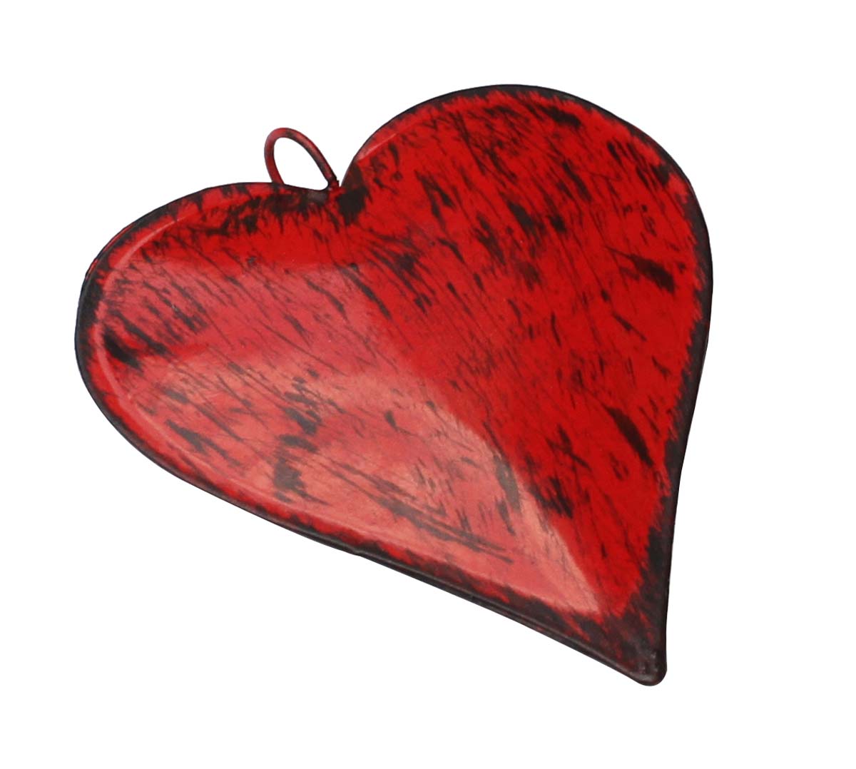 Bulk Wholesale Handmade Hanging Heart in Metal – Painted in Red & Black Color – Wall Décor – Unique Gifts from India – Christmas Decorations