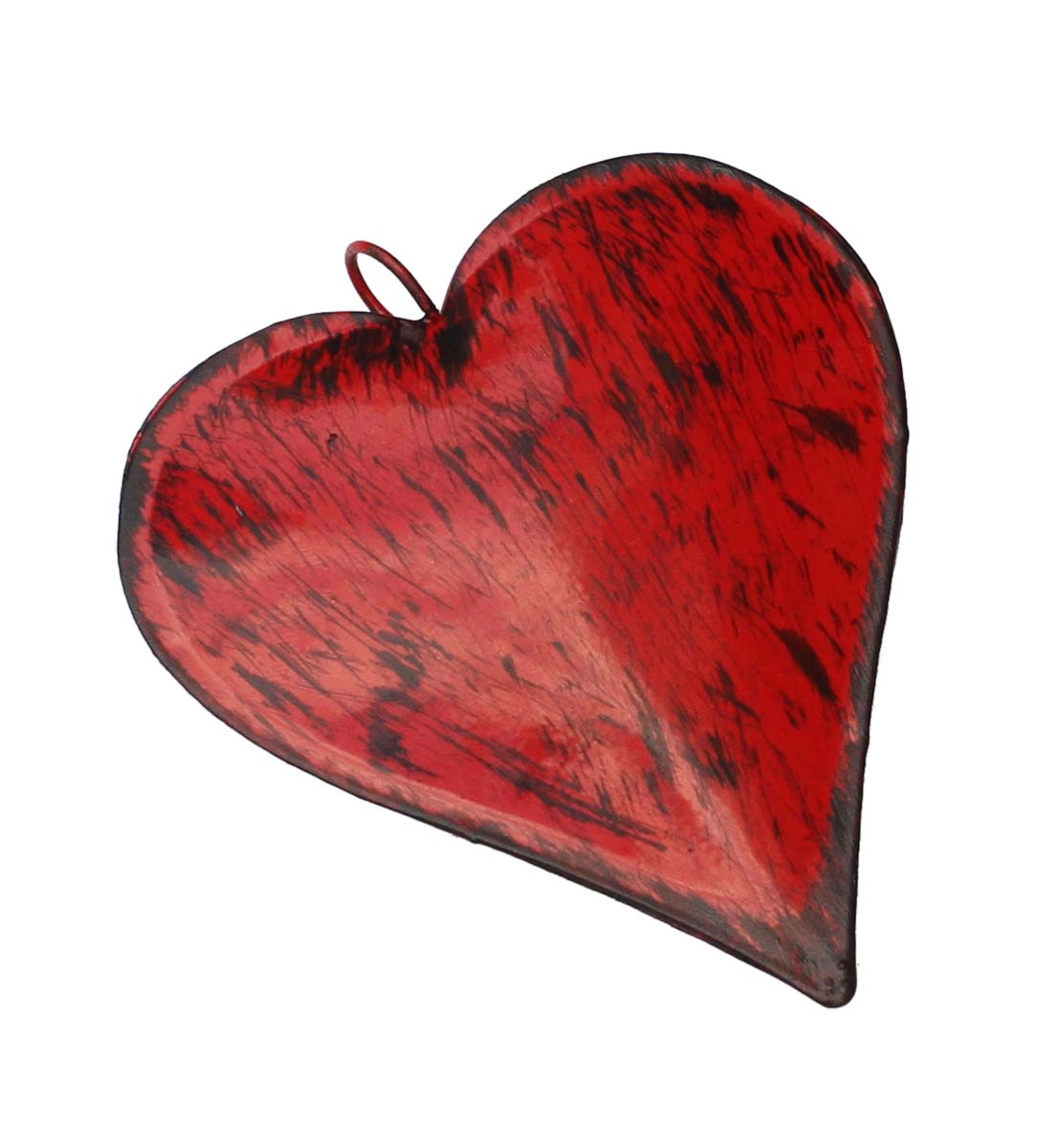 Bulk Wholesale Handmade Hanging Heart in Metal – Painted in Red & Black Color – Wall Décor – Unique Gifts from India – Christmas Decorations
