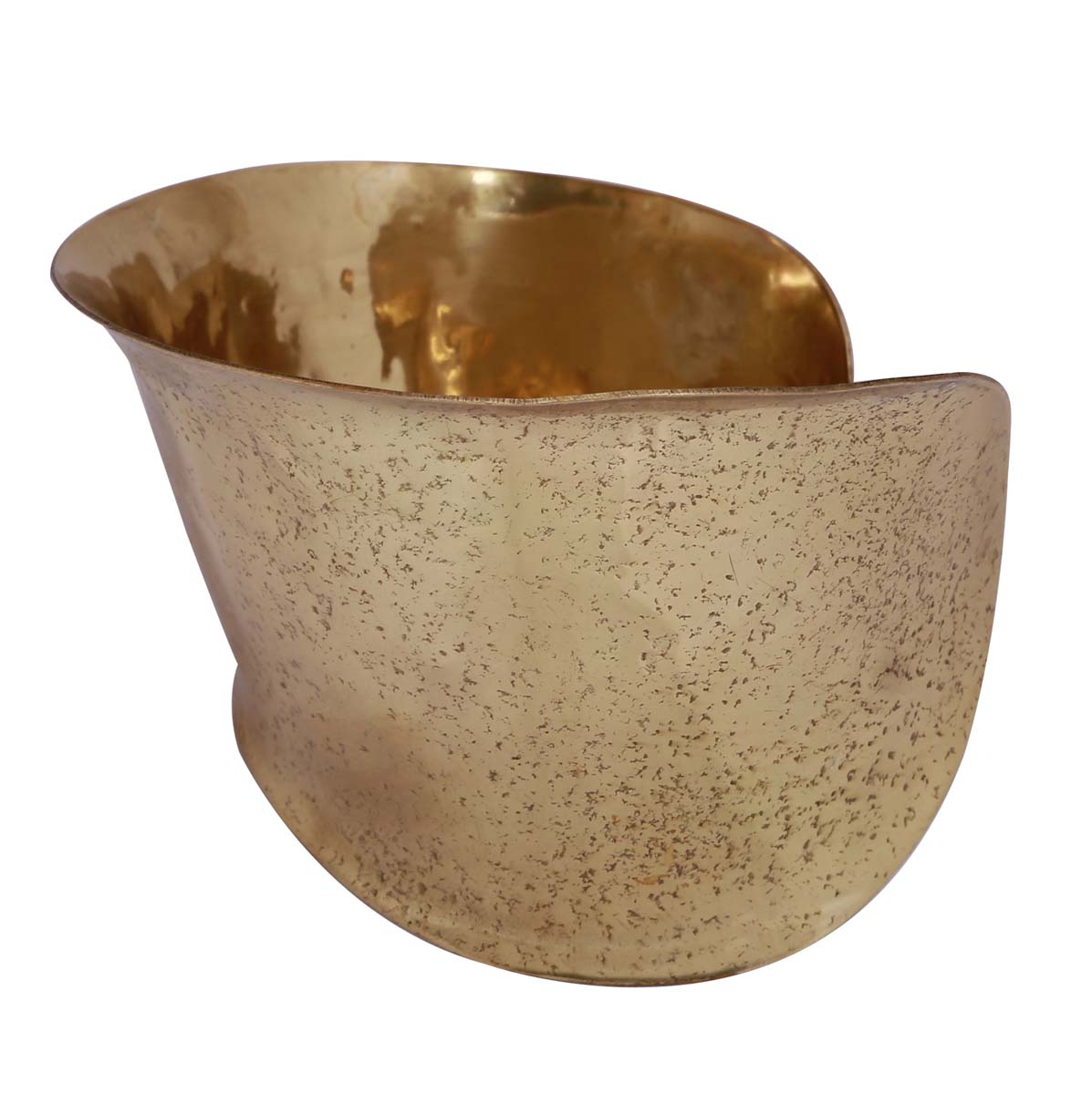 Wide Open End Cuff Metal Bracelet in Bulk - Wholesale Adjustable Bracelet in Golden Finish - Light Hammered Texture - Stylish Women Fashion Jewelry & Accessories
