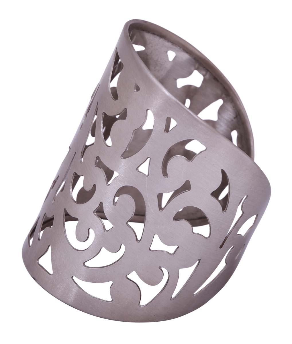 Open End Cuff Metal Bracelet in Bulk - Wholesale Handmade Bracelet/Bangle Finished in Grey Color - Women Fashion Jewelry & Accessories from India