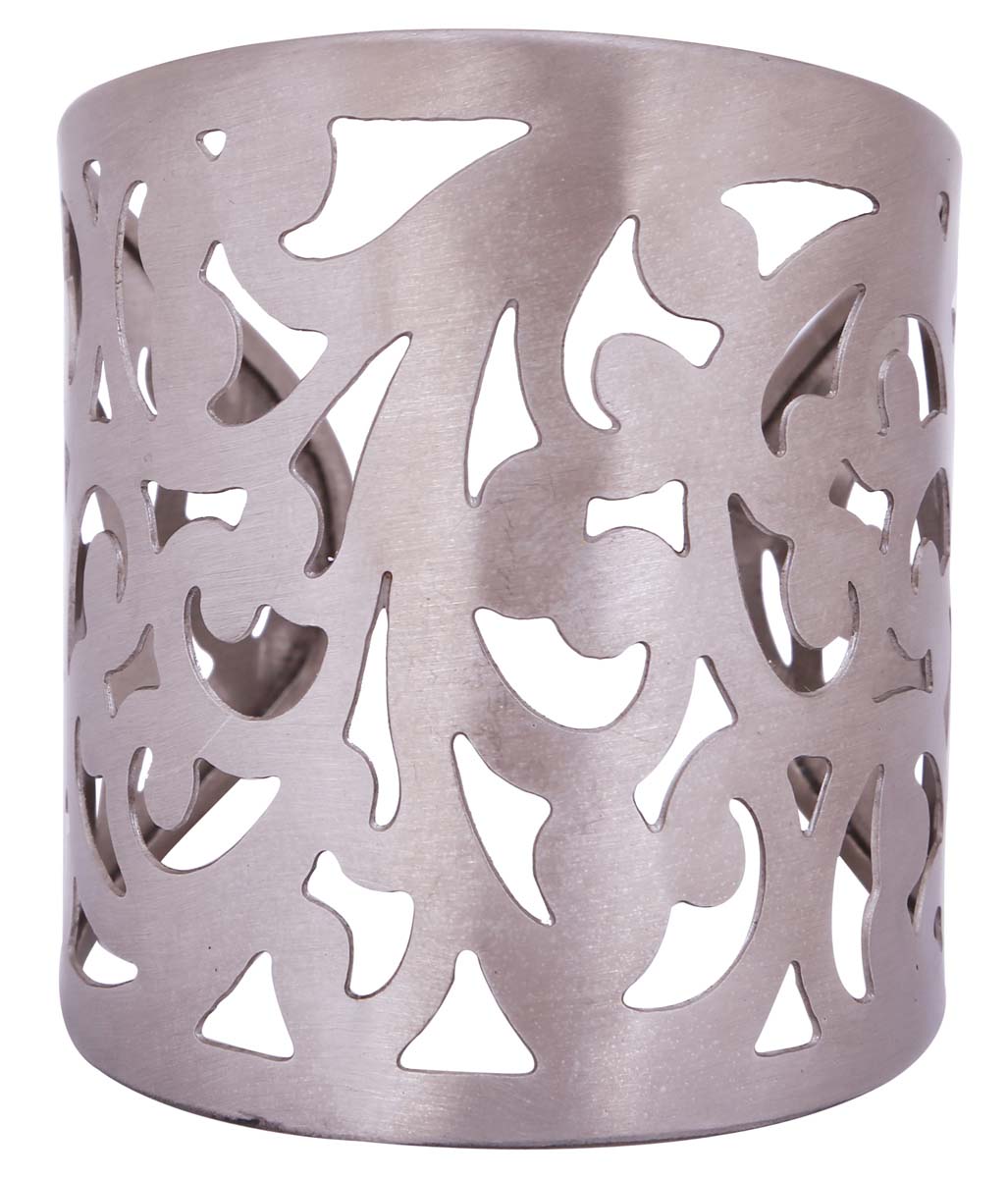 Open End Cuff Metal Bracelet in Bulk - Wholesale Handmade Bracelet/Bangle Finished in Grey Color - Women Fashion Jewelry & Accessories from India
