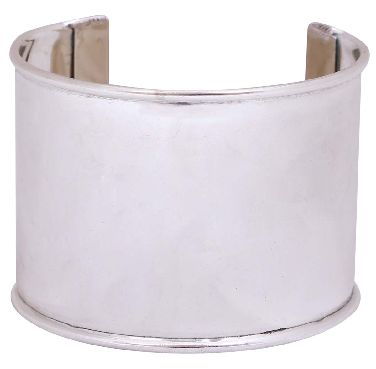 Bulk Wholesale Adjustable Wide Open End Cuff Brass Bracelet - Silver Tone Finish - Women Fashion Jewelry & Accessories