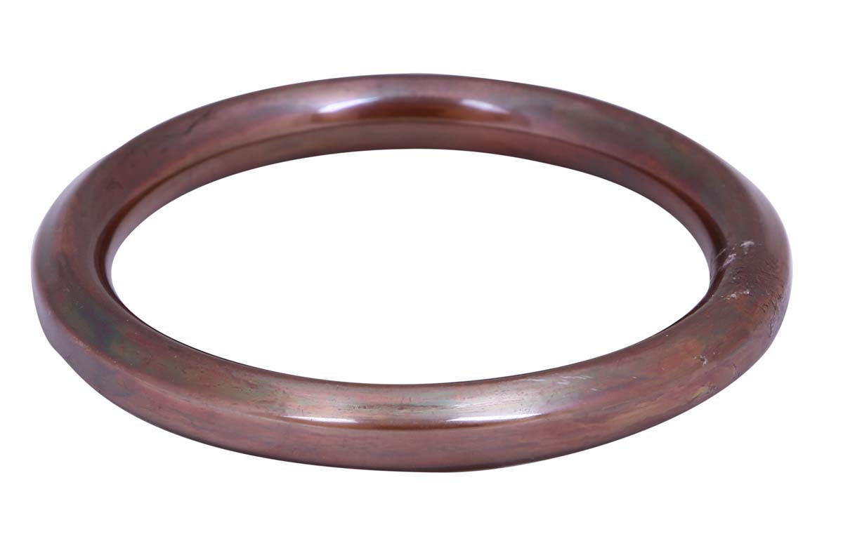 Wholesale 3.4” Handmade Round-Shaped Metal Bangle/Bracelet in Bulk - Wholesale Bangle/Bracelet in Copper Color with Antique-Look - Stylish Women Fashion Jewelry & Accessories