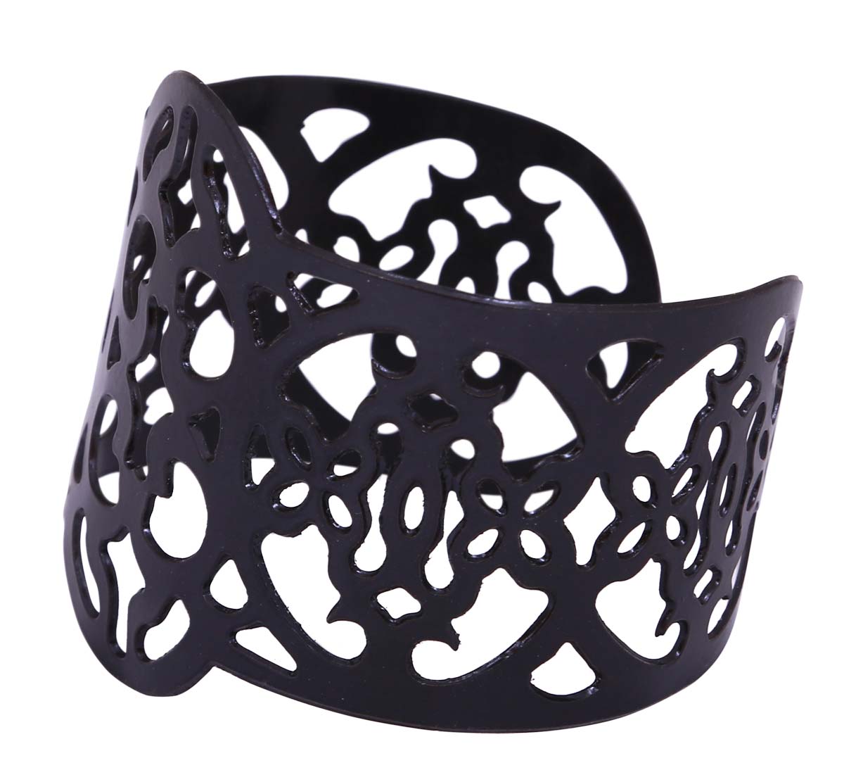 Wholesale Black Metal Bracelet/Bangle in Bulk - Wholesale Handmade Open End Design Bracelet/Bangle Designed with Intricate Patterns - Stylish Women Fashion Jewelry & Accessories