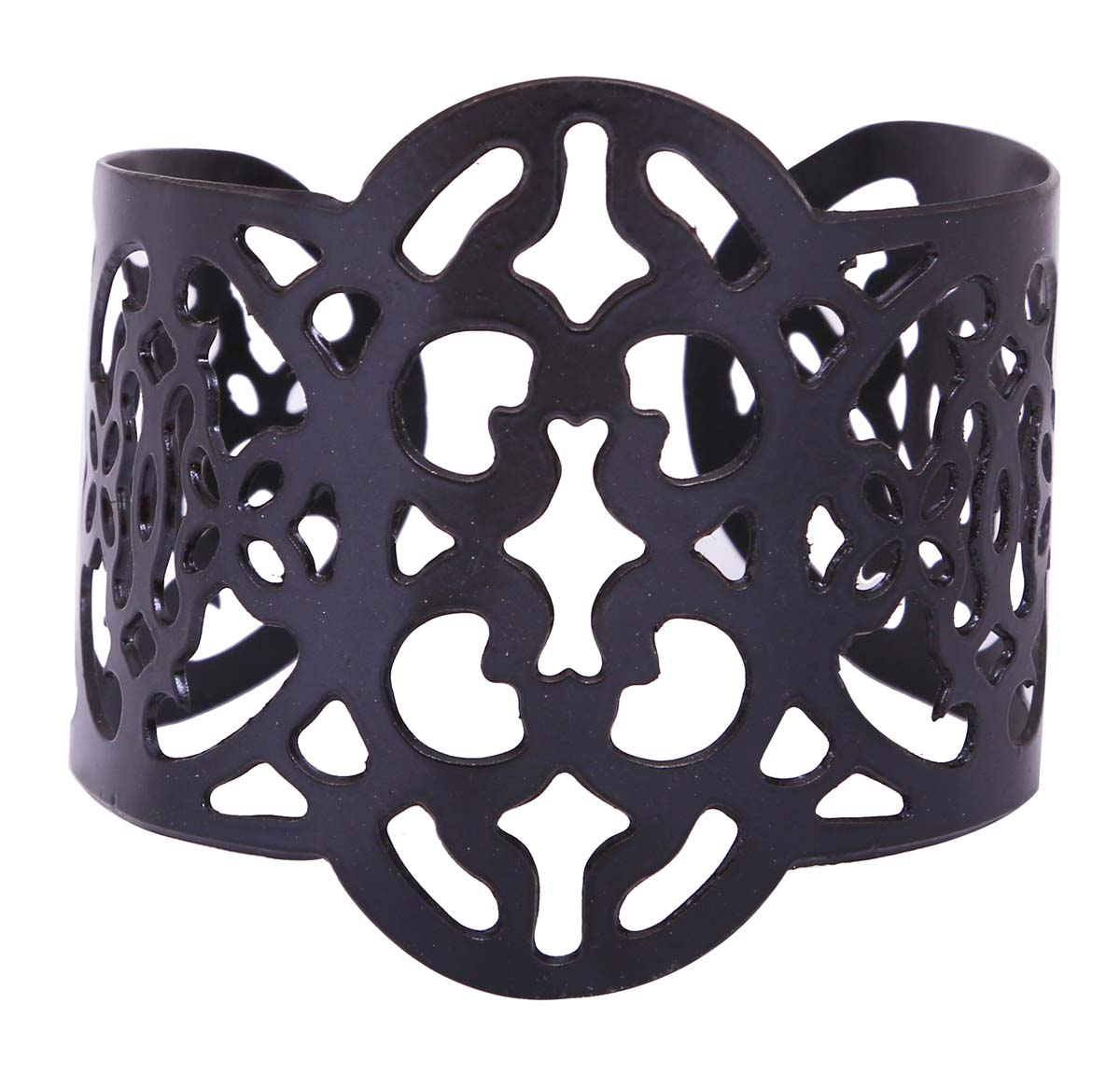 Wholesale Black Metal Bracelet/Bangle in Bulk - Wholesale Handmade Open End Design Bracelet/Bangle Designed with Intricate Patterns - Stylish Women Fashion Jewelry & Accessories