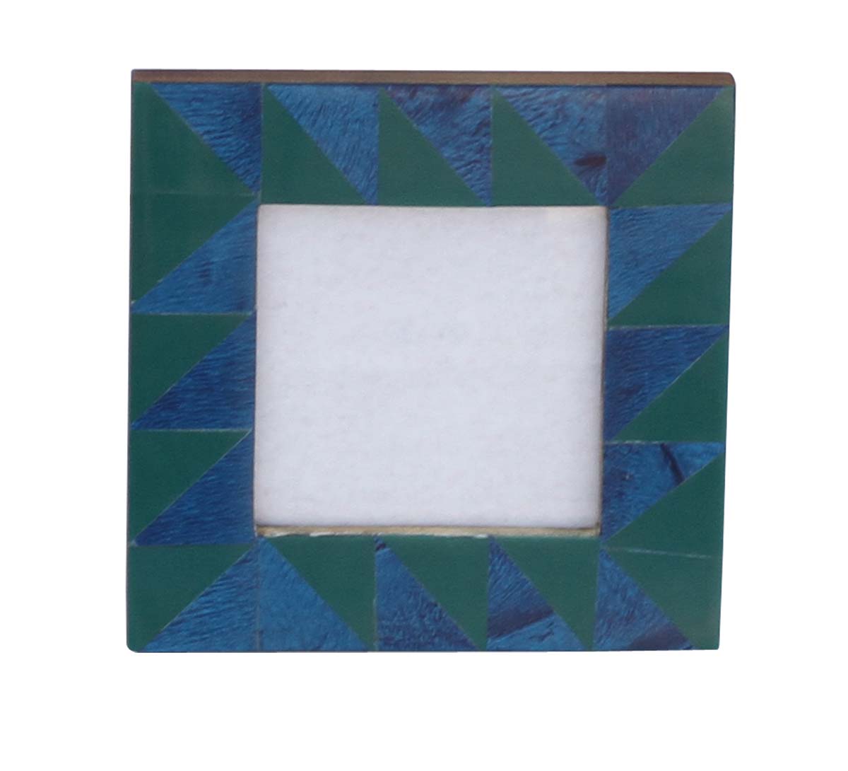 Wholesale Rectangular Green & Blue 4x6 MDF Photo/Picture Frame with Geometric Patterns - Home Decor Picture Frame from India