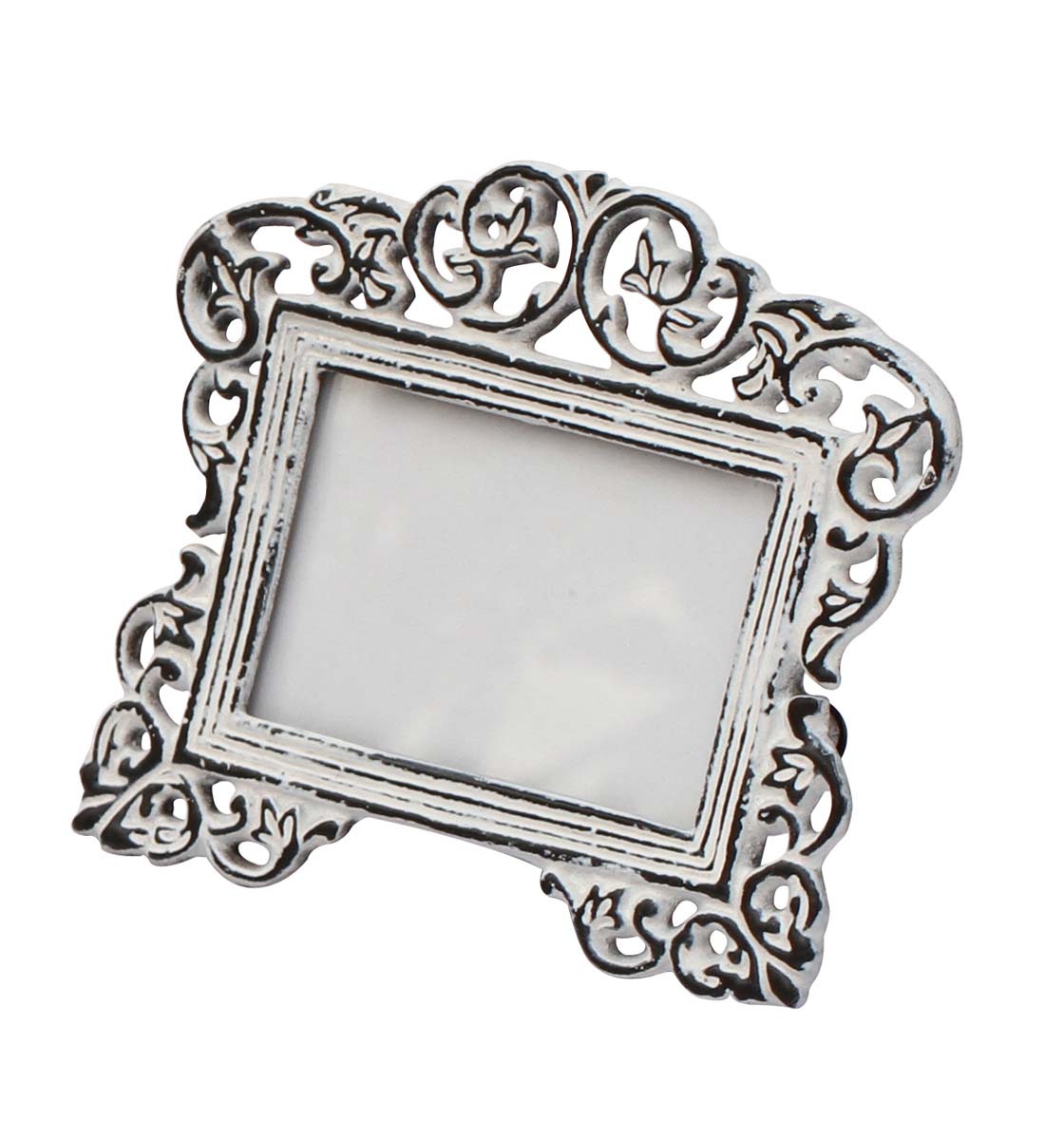 Bulk Buy Rectangular White Color Photo/Picture Frame in Metal Work with Distressed-Look - Wholesale Home Decor Picture Frame from India