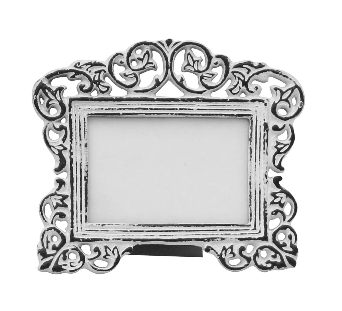 Bulk Buy Rectangular White Color Photo/Picture Frame in Metal Work with Distressed-Look - Wholesale Home Decor Picture Frame from India