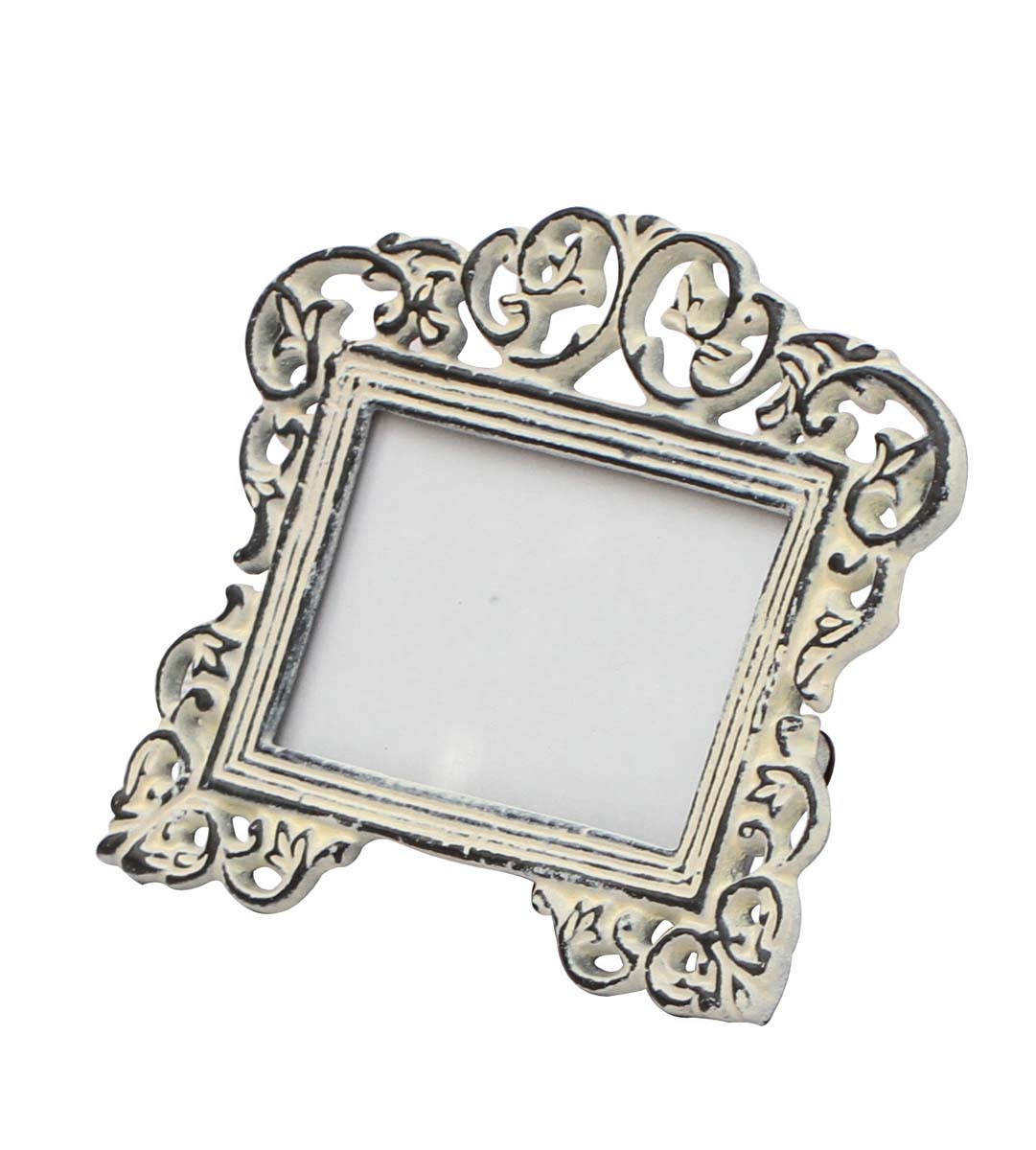 Bulk Buy Metal Picture Frame in Bulk - Wholesale Handmade Cream Color Distressed Look Metal Photo Frame with Beautiful Carvings - Home Decor Picture Frame from India
