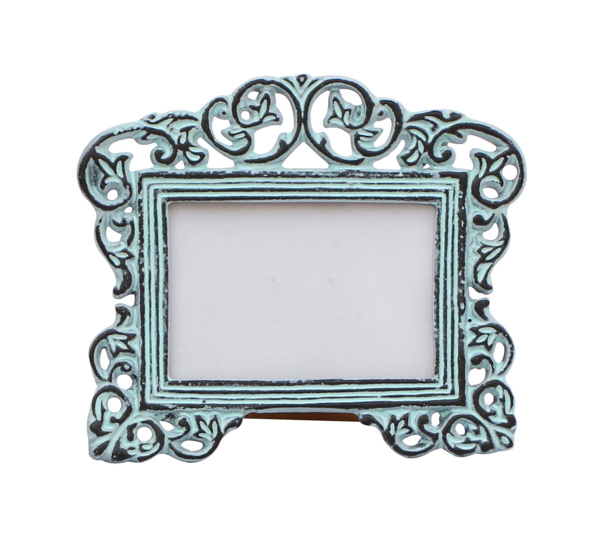 Wholesale Rectangular Light Green Photo/Picture Frame Adorned with Distressed-Look - Home Decor Picture Frame from India