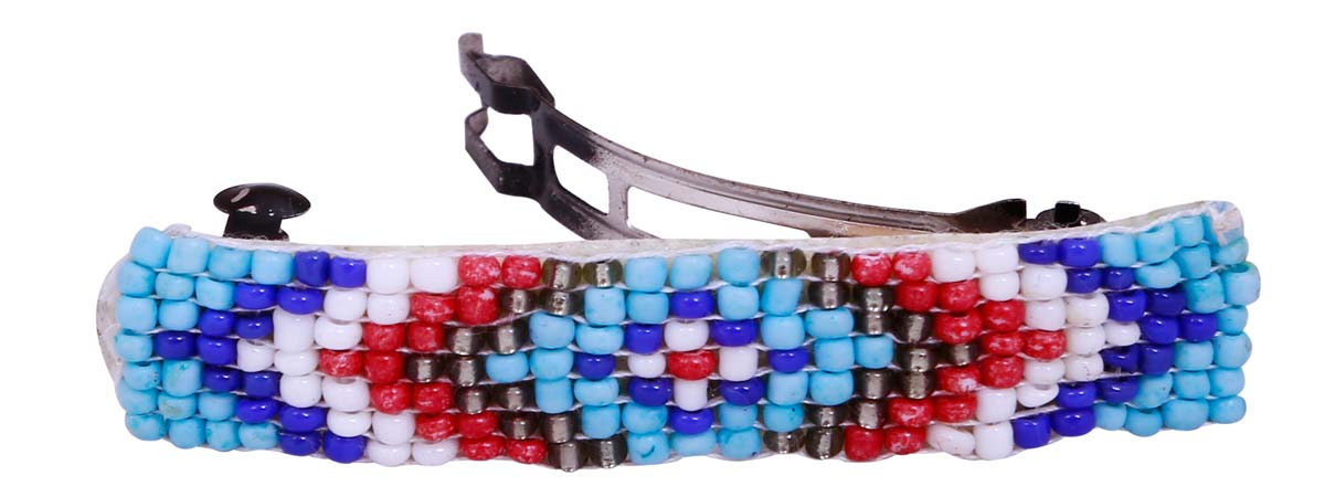 Bulk Wholesale Handmade Colorful Hair Clip in Metal – Adorned Multicolored Beads in Geometric Patterns – Hair Accessories