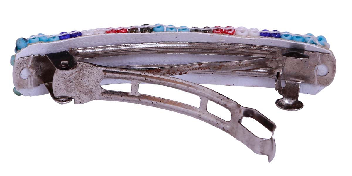 Bulk Wholesale Handmade Colorful Hair Clip in Metal – Adorned Multicolored Beads in Geometric Patterns – Hair Accessories