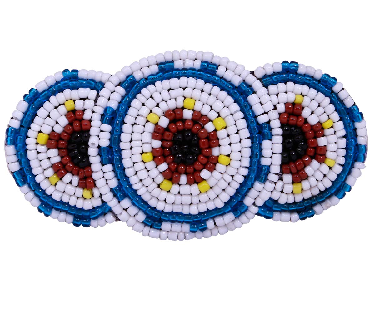 Bulk Wholesale Handmade Hair Clip in Metal – Adorned with Colorful Beads in Circular Shaped Patterns – Hair Accessories