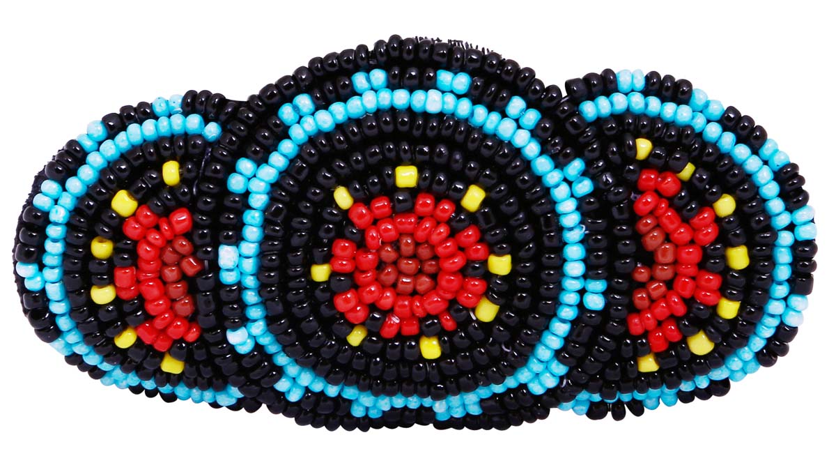 Bulk Wholesale Handmade Hair Clip in Metal – Adorned with Colorful Beads in Circular Shaped Patterns – Hair Accessories