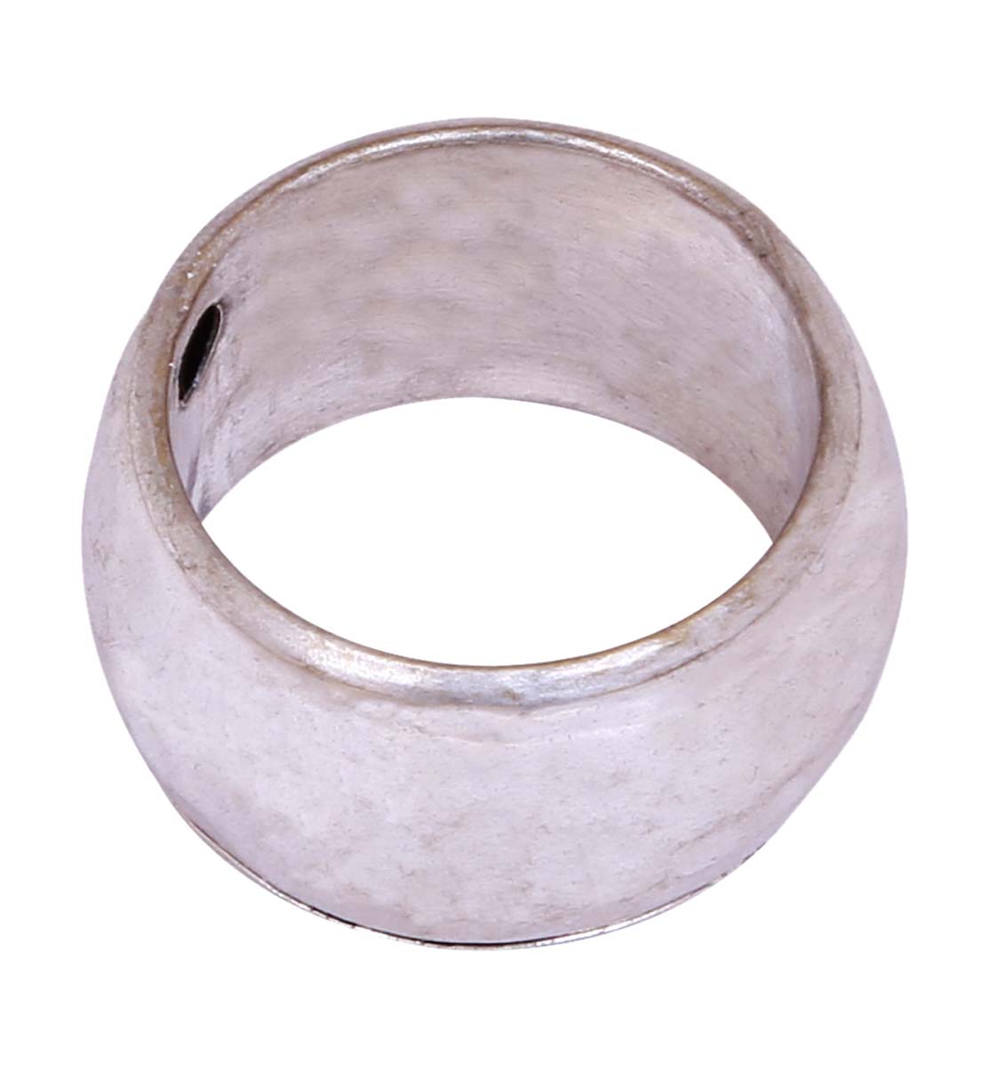 Bulk Wholesale Handmade Broad Finger Ring / Wide Band in Metal with Silver Color Finish – Adorned with Dotted Pattern – Fashion Accessories / Jewelry Collection