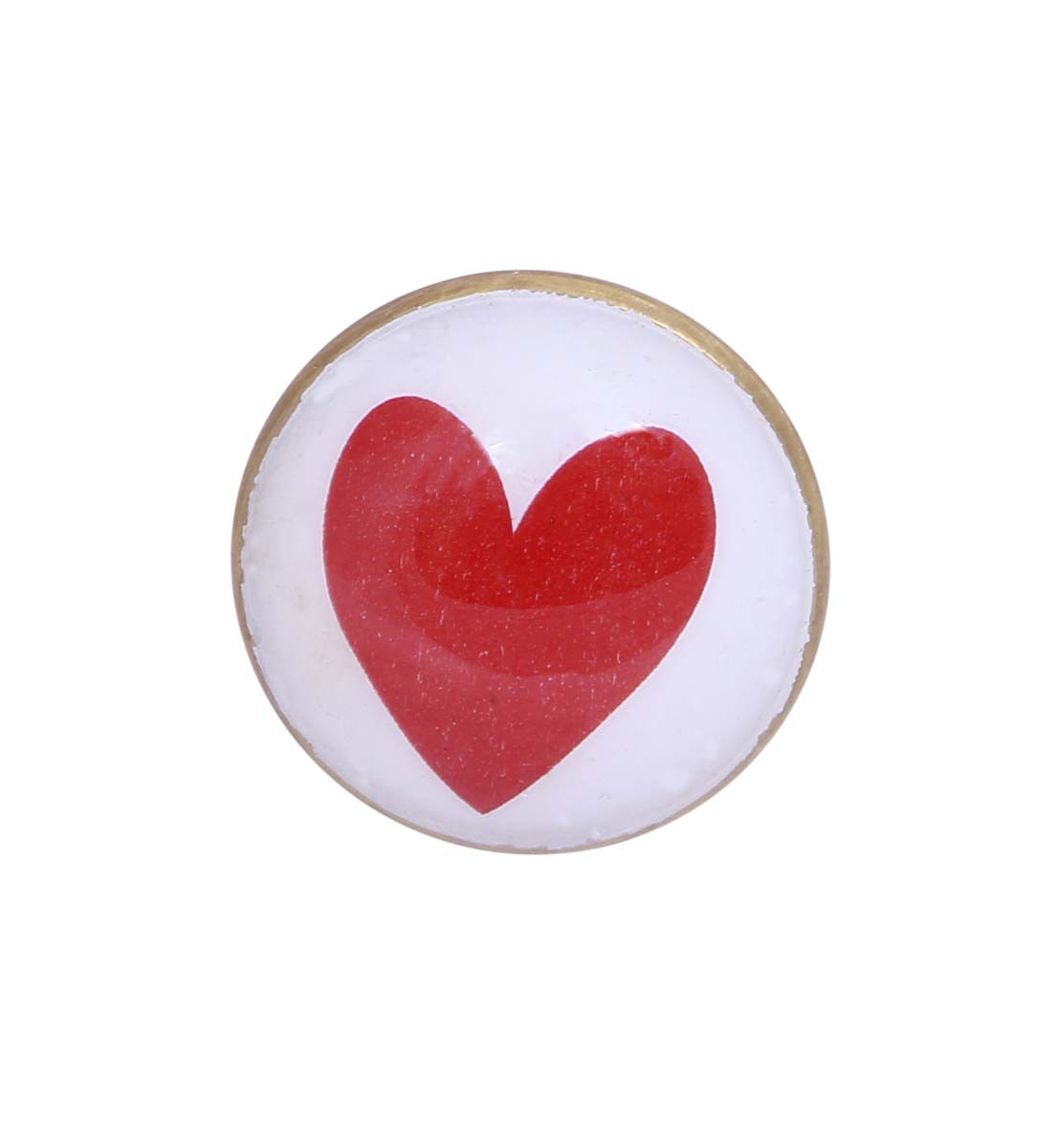Bulk Wholesale Handmade Adjustable Finger Ring in Metal with Golden Finish – Decorated with a Heart Motif of Playing Cards – Fashion Accessories / Trendy Jewelry