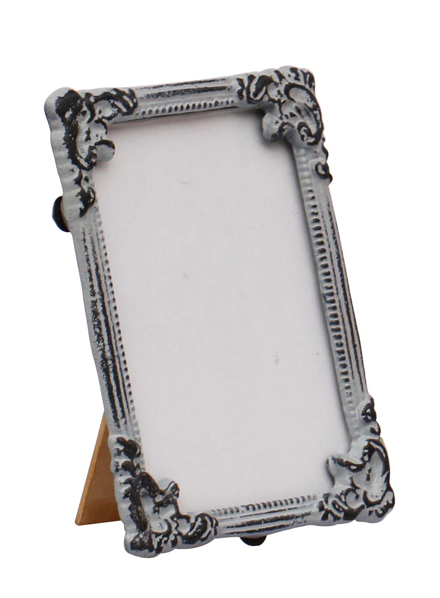 Bulk Buy Rectangular Grey Distressed-Look Photo/Picture Frame with Beautiful Carvings on the Edges - Wholesale Home Decor Picture Frames from India